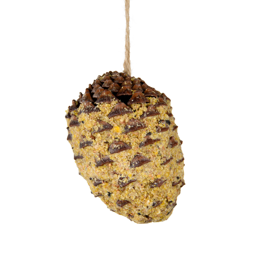 Pomme de pin fourrée – Nourriture pour oiseaux sauvages riche en énergie