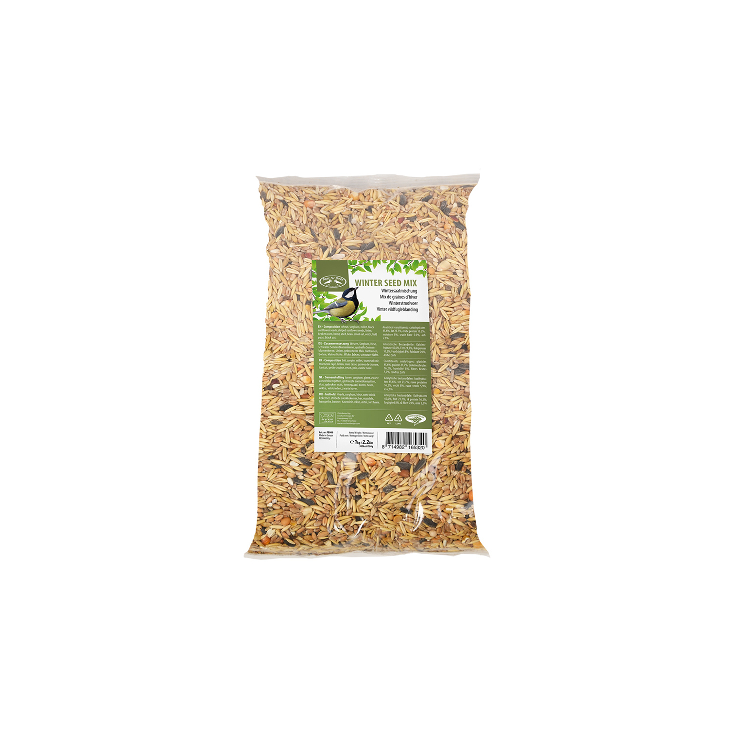 Mezcla de semillas para pájaros del cielo invierno 1 kg