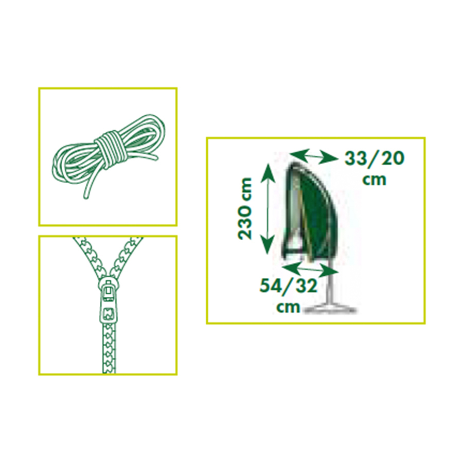 Funda para sombrilla excéntrica de 230 cm