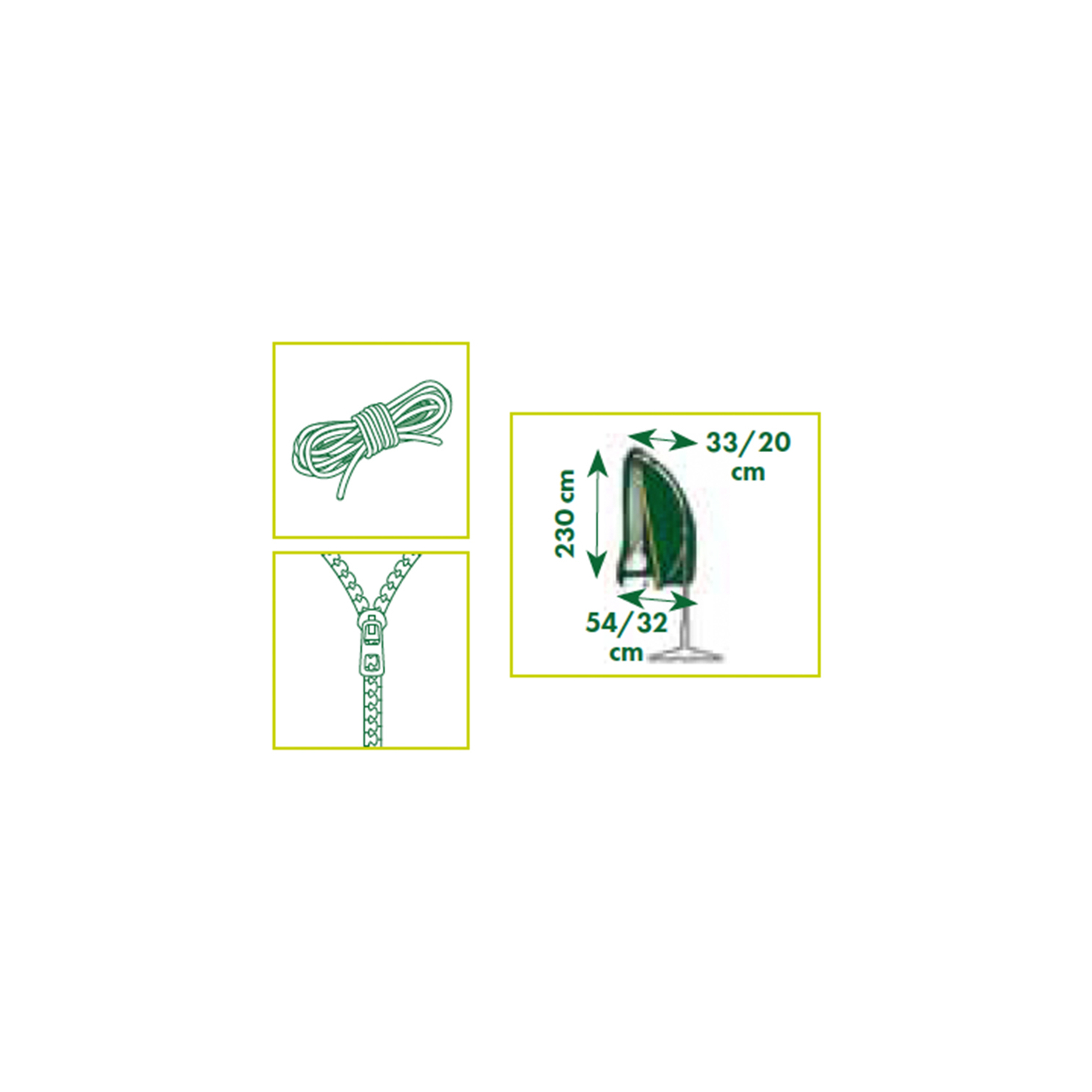 Funda para sombrilla excéntrica de 230 cm