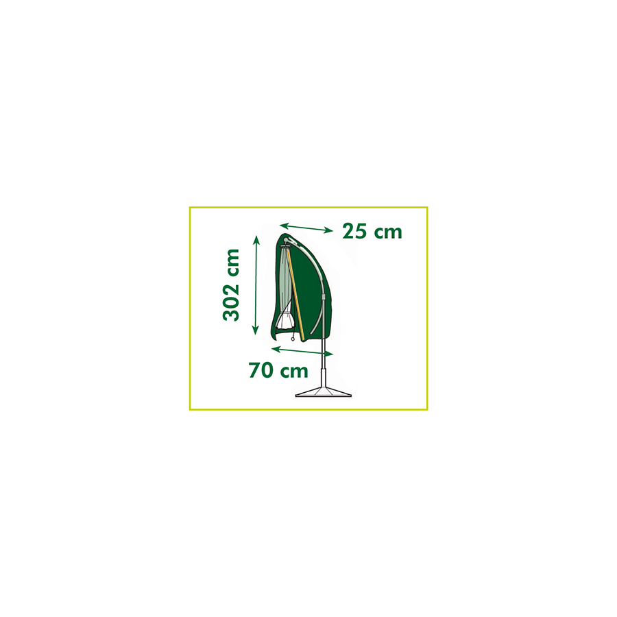 Funda de protección para sombrilla recta - 302 cm x Ø25/70 cm