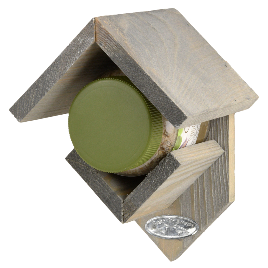 Mangeoire porte-bocal beurre de cacahuètes pour oiseaux antique - Esschert design