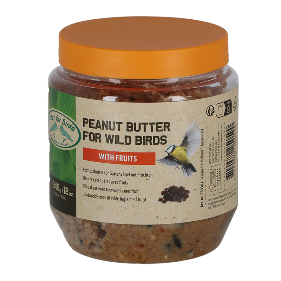 Peanut butter for birds with fruits