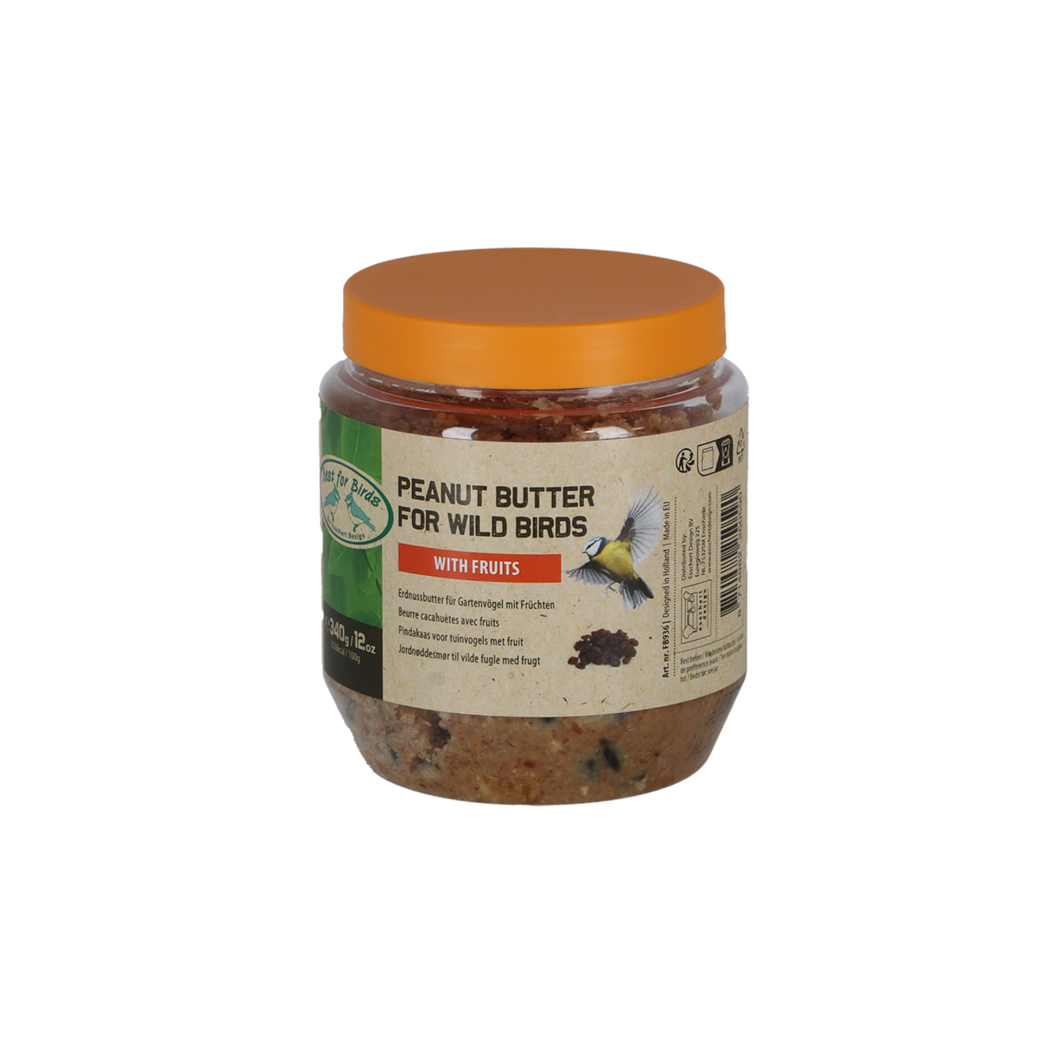 Peanut butter for birds with fruits