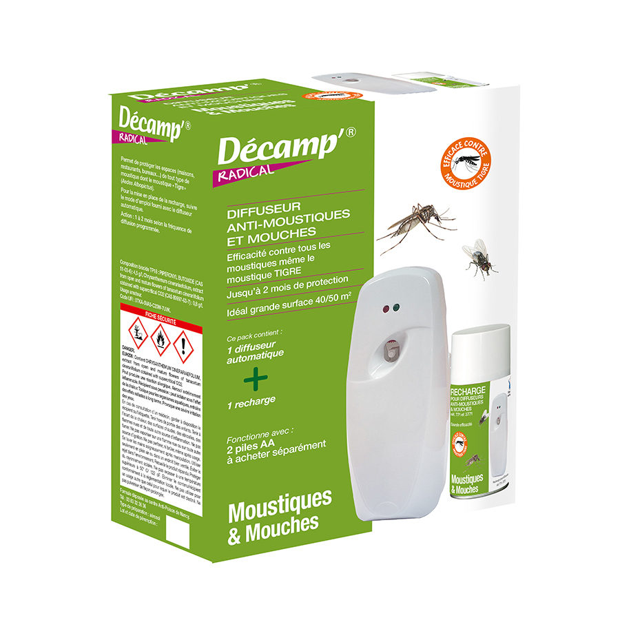 Difusor antimosquitos y moscas + recarga Decamp