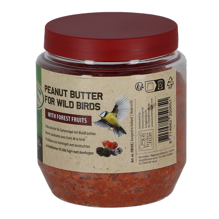 Peanut butter with wild berries, for birds