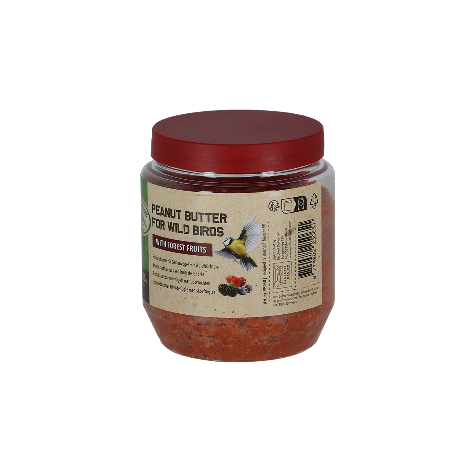 Peanut butter with wild berries, for birds