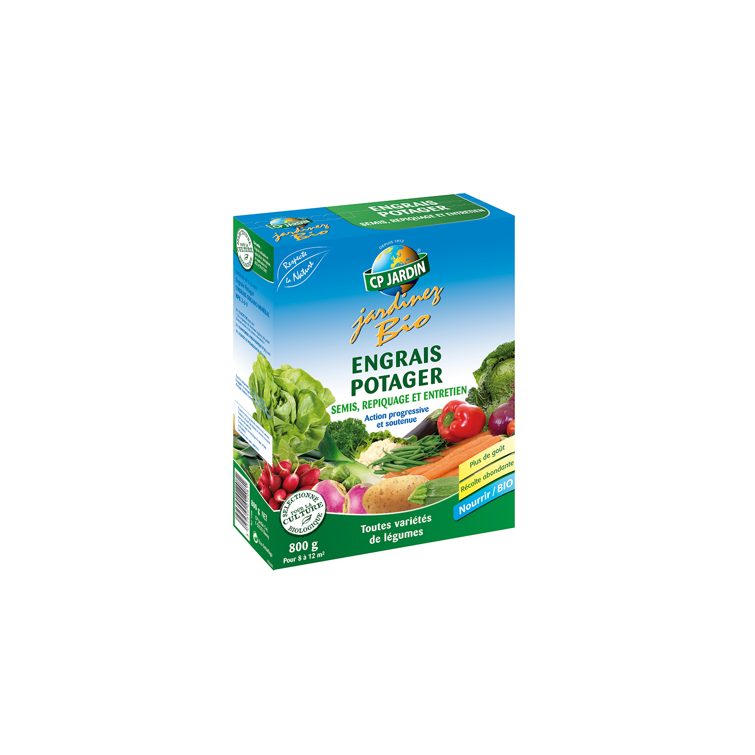Abono para huerto 800g CP Jardin 🌿 Abono natural para verduras ecológicas
