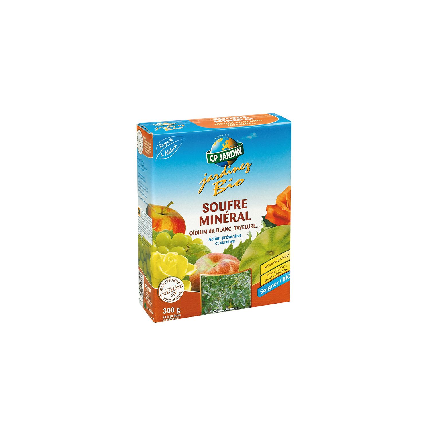 Azufre mineral pulverización 300 g CP Jardin