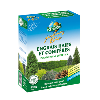 Abono para coníferas, árboles y arbustos de setos 800 g CP Jardin