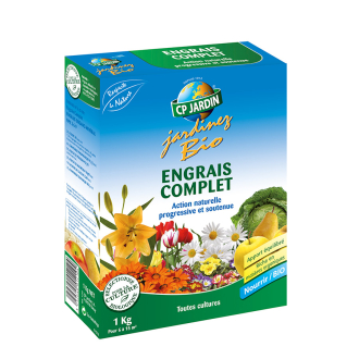 Abono completo orgánico CP Jardin 1 kg – Natural y rico en nitrógeno 🌱