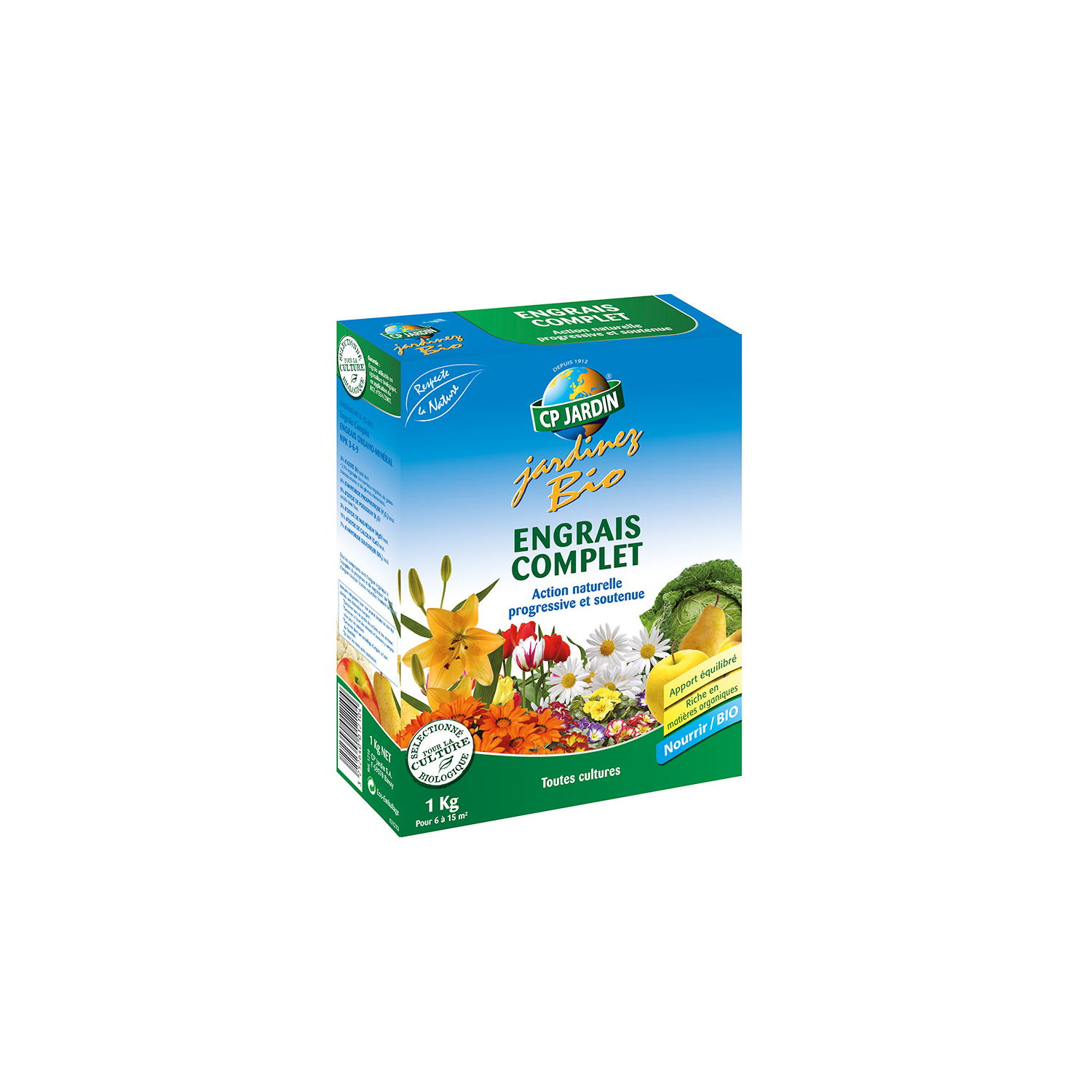 Abono completo orgánico CP Jardin 1 kg – Natural y rico en nitrógeno 🌱