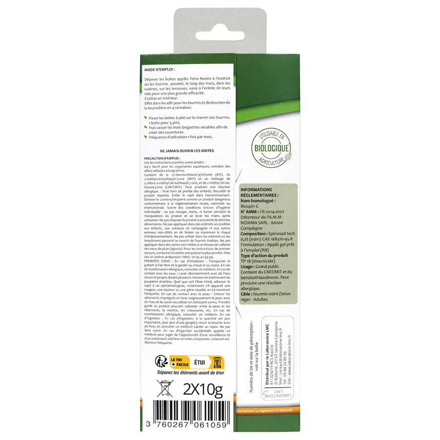 Insecticide fourmis en poudre 500g Neudorff, Pyréthrines