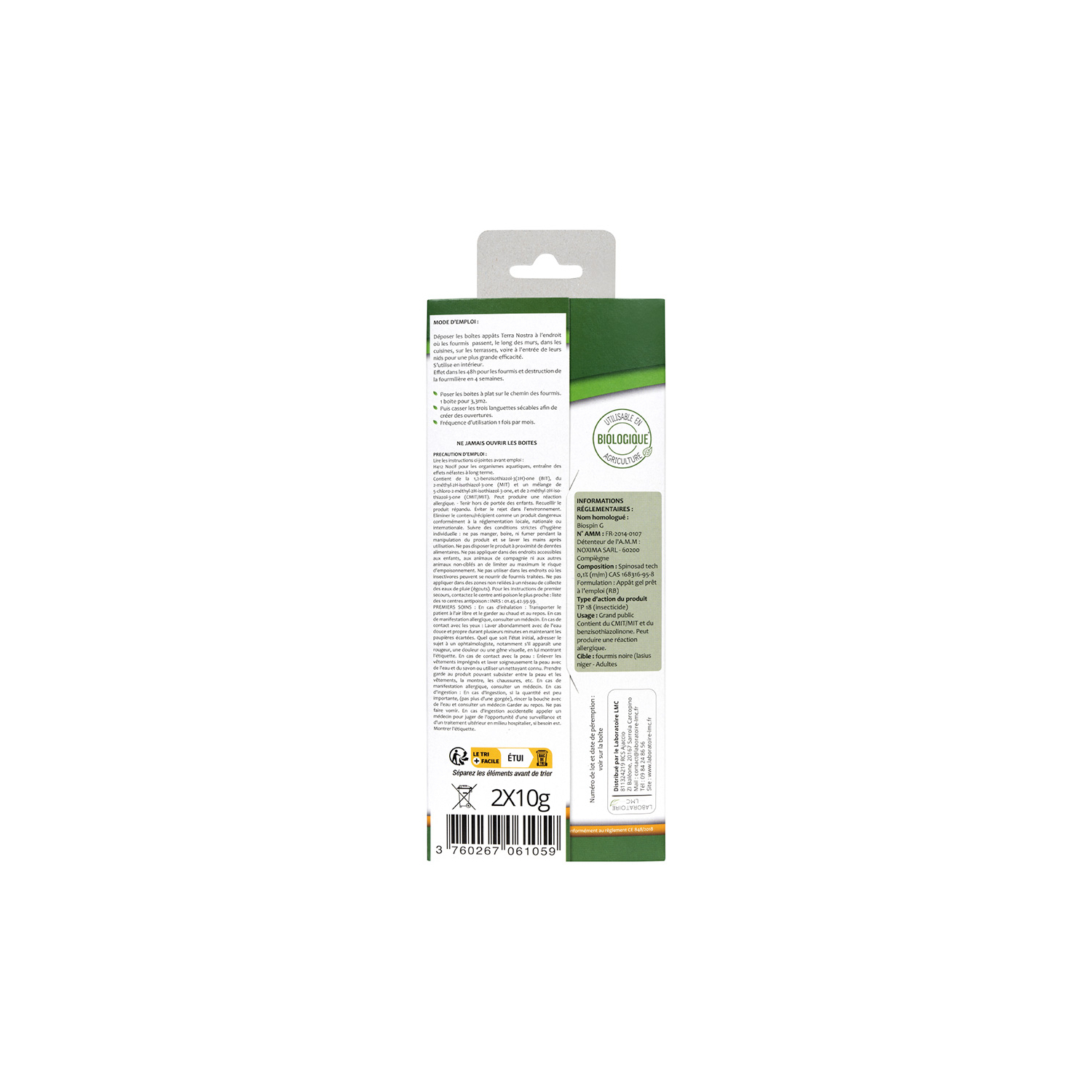 Insecticide fourmis en poudre 500g Neudorff, Pyréthrines