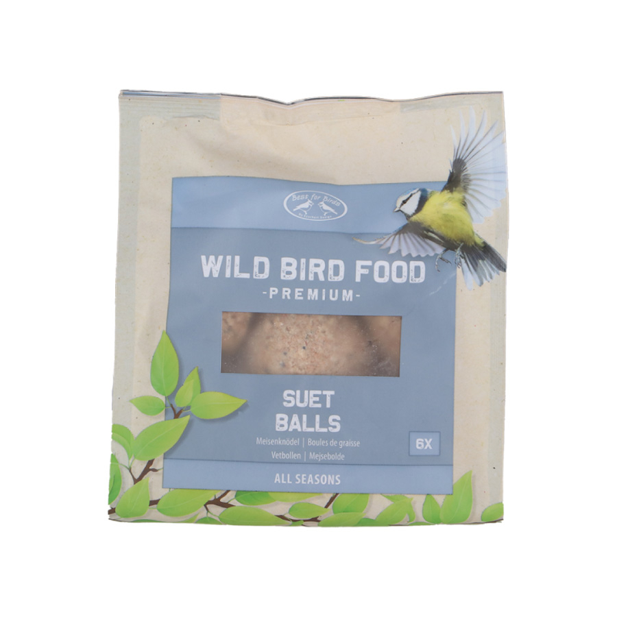 6 bolas de grasa para pájaros