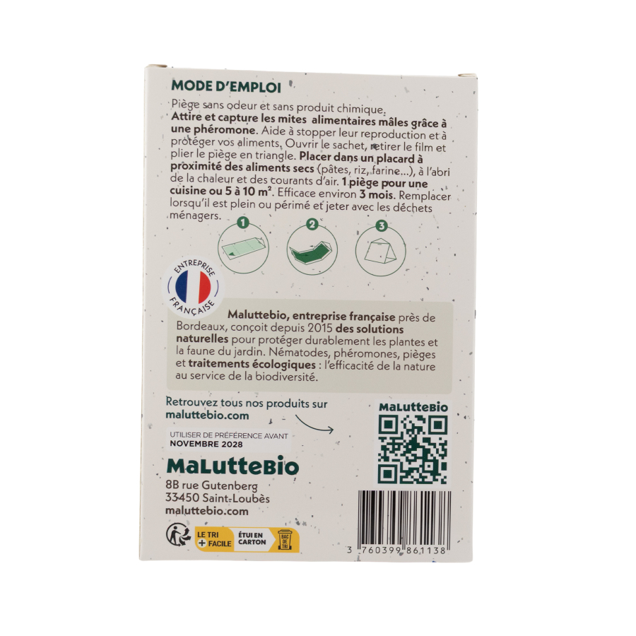 2 trampas para polillas alimentarias Maluttebio