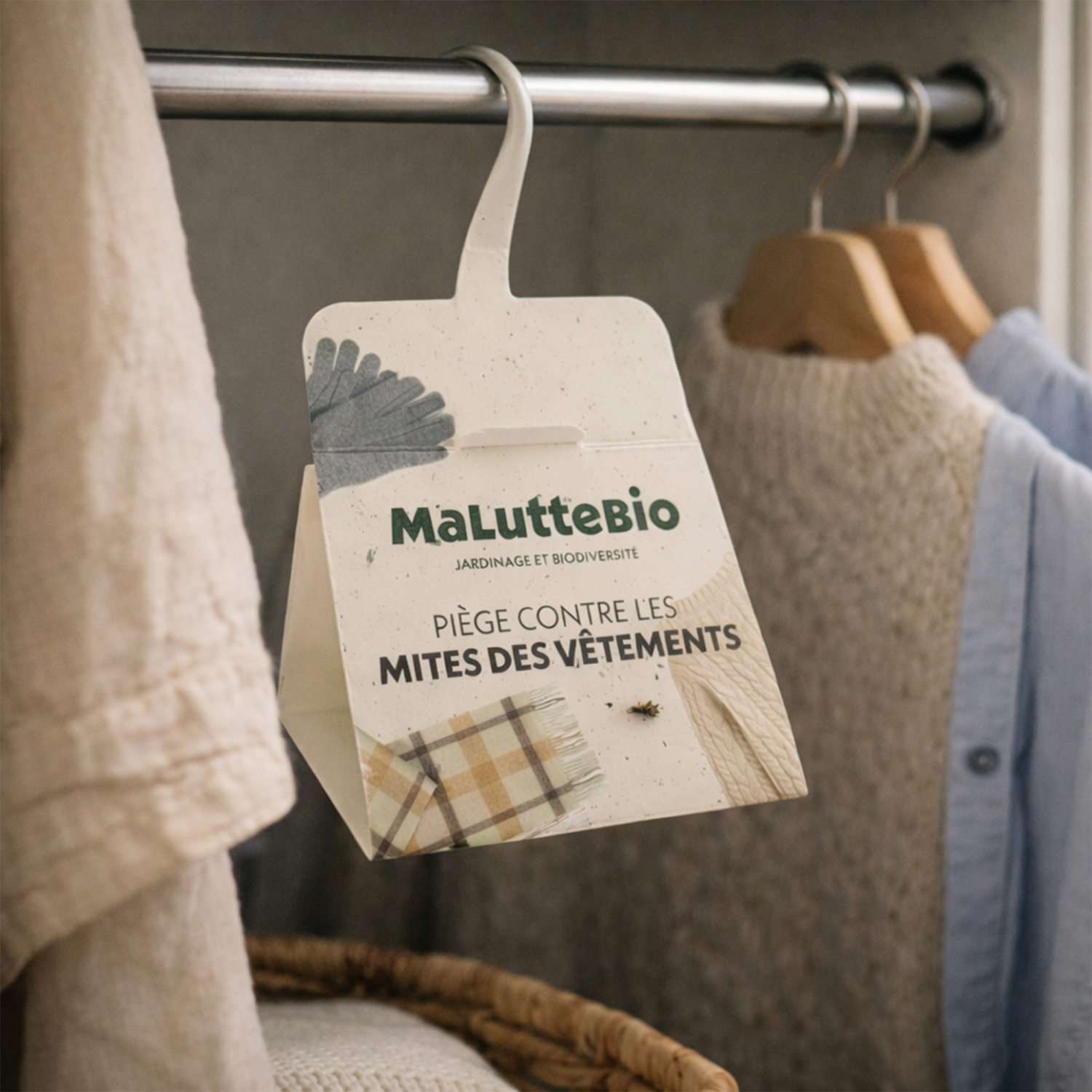 4 pièges mites textile avec phéromone