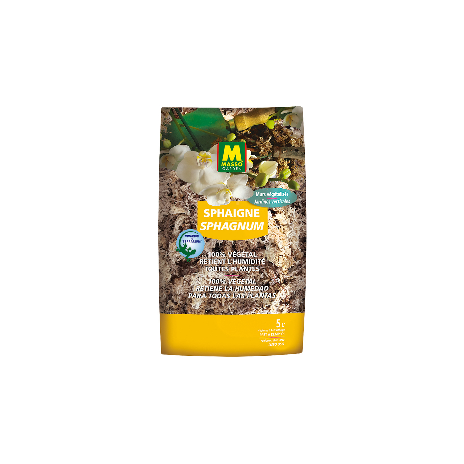 Sphagnum natural Masso 5 L – Orquídeas, terrarios, plantas carnívoras