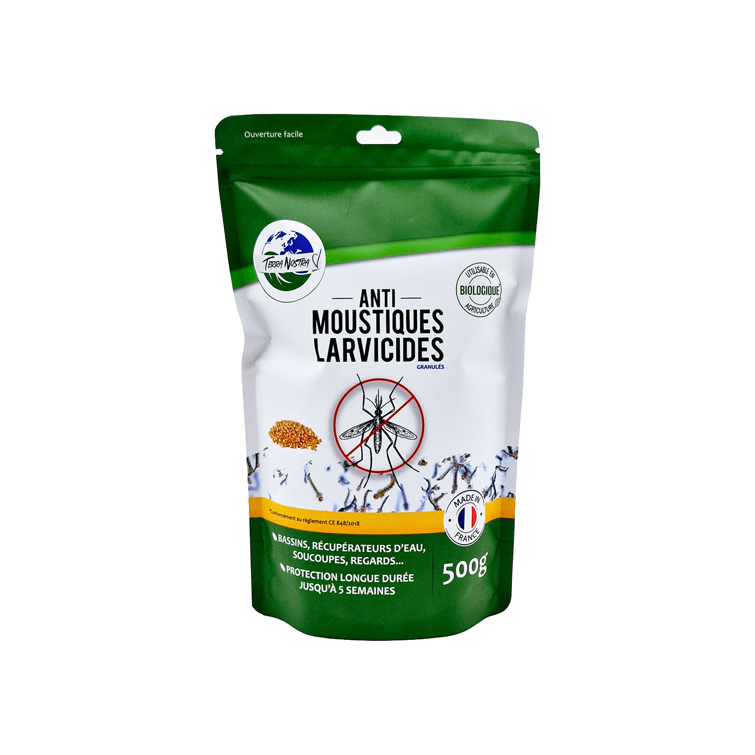 Larvicida para mosquitos Bacillus thuringiensis israelensis (Bti) - 500 g