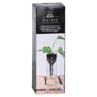 Maceta de vidrio con autorriego 21,7 cm – hidrocultivo e hidroponía