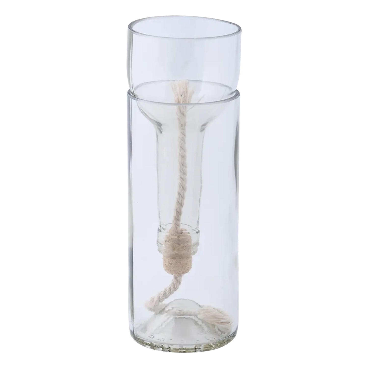 Maceta de vidrio con autorriego 21,7 cm – hidrocultivo e hidroponía
