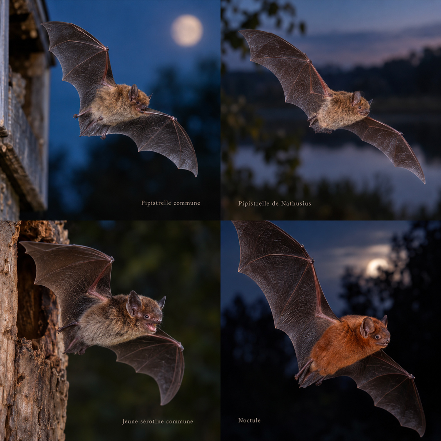 Wooden bat box - roost and shelter for bats Maluttebio